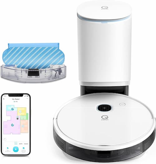 yeedi Vac Station (Vac MAX + Station) Robot Aspirador con Autovaciado y Fregasuelos
