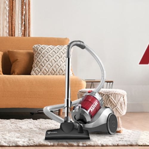 Akitas 800W Potente aspiradora sin Bolsa de Trineo, aspiradora con Cable, para Polvo, Suelos Duros y alfombras, con Cabezal de Cepillo 2 en 1