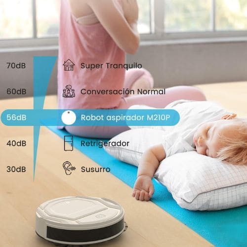 LEFANT Robot Aspirador 2200 Pa,120 Min Autonomía, Aspirador Robot 6 Modos de Limpieza, Evitar Enredos, Delgada, Silenciosa, WiFi/Alexa/App, Ideal para Pelo de Mascotas, Suelo Duro, M210 Pro Champán